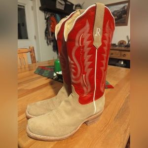 R Watson Women's sz10 Rough out Cowboy Boots
